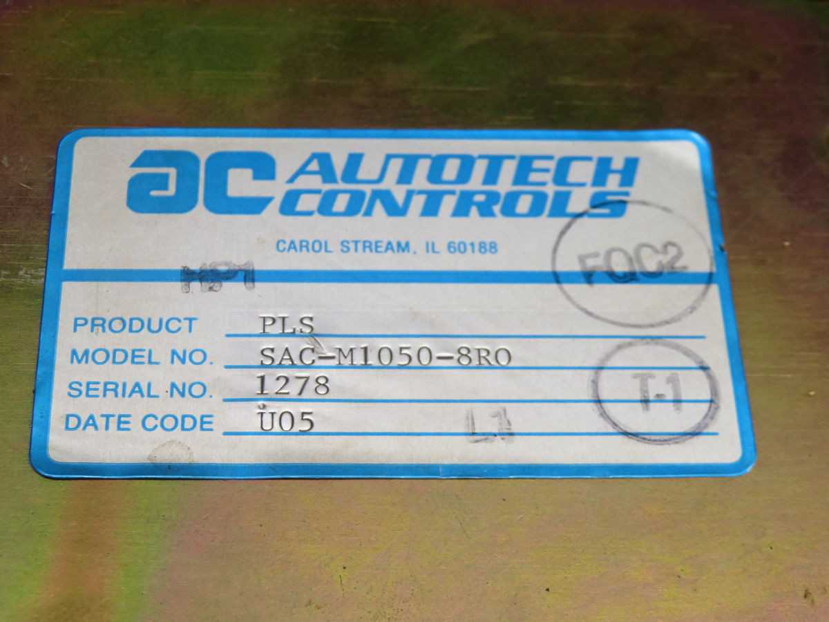 AUTOTECH SAC-M1050-8R0 PROGRAMMABLE LIMIT SWITCH T266053 - SWITCHES
