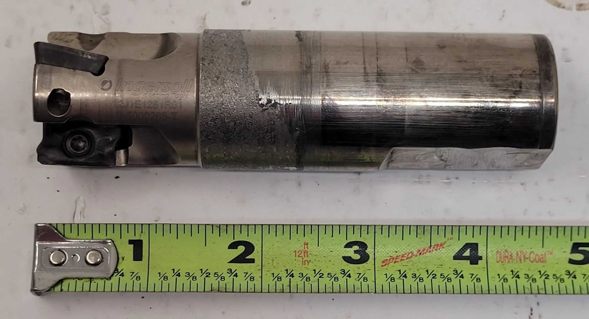 INGERSOLL 12J1E1281R01 INDEXABLE INSERT END MILL, 1.25" CUTTING DIA, 4.50" OAL, 3 FLUTES - MACHINING TOOLING & PARTS