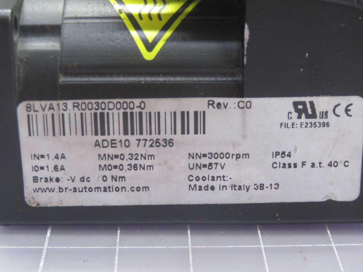 BR AUTOMATION 8LVA13.R0030D000-0 SERVO MOTOR BH0833 - INDUSTRIAL PARTS