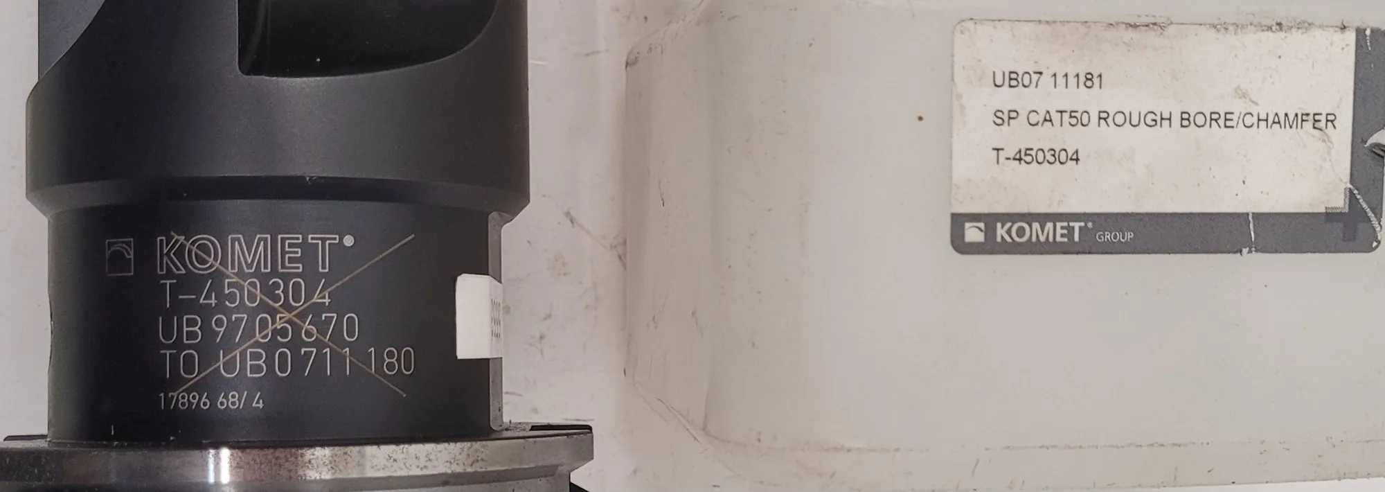 KOMET T450304 BORING TOOL W/ CAT50 HOLDER, OAL 12”, 4 FLUTES, 2.8” CUTTING DIAMETER - MACHINING ACCESSORIES & TOOLING