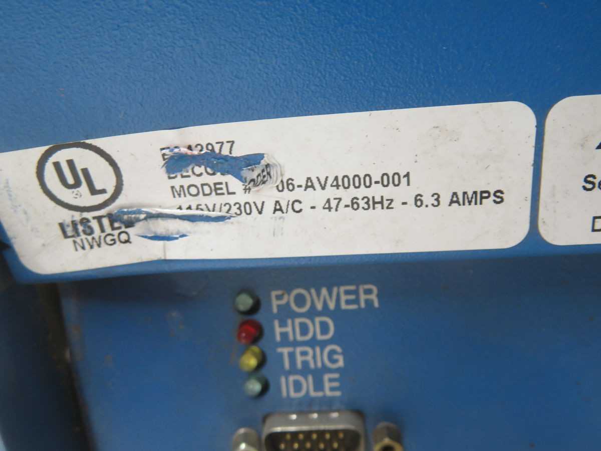 ACCU-SORT 06-AV4000-001 IMAGE DEPOT SERVER DECODER T269570 - SCANNERS