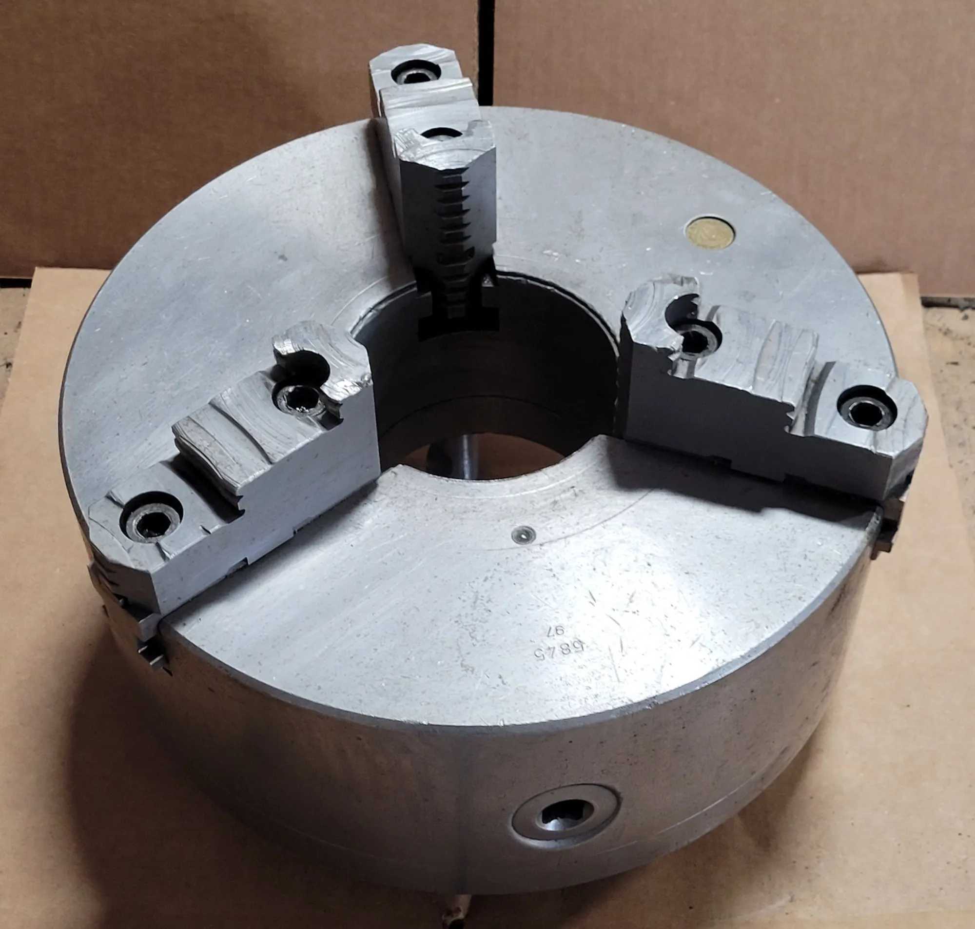 BISON 3 JAW CHUCK W/ D1-8 BACKPLATE, 12” DIAMETER, 3 JAWS - MACHINING TOOLING & PARTS