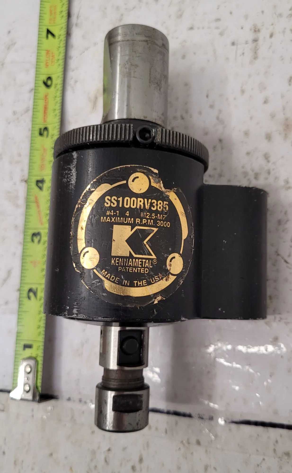 KENNAMETAL SS100RV385 #4-1/4 REVERSE TAPPING HEAD ATTACHMENT W/ 1" SHANK (M2.5-M7) - MACHINE TOOLING