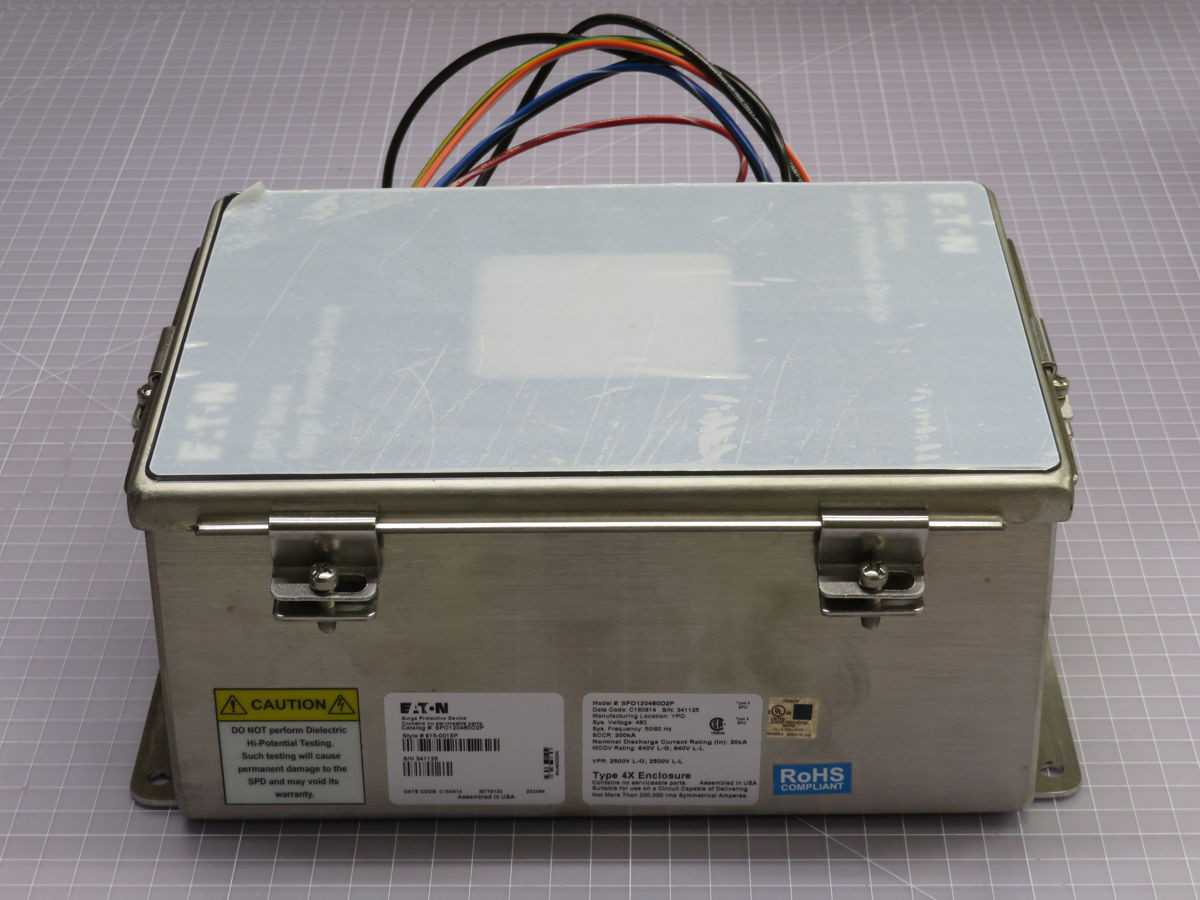 EATON SPD120480D2P, Suppressor, 480V Delta, 120 KA Surge, 200 KA SCCR, 600V MCOV, 1800V VPR, NEMA 4X - SURGE SUPPRESSOR