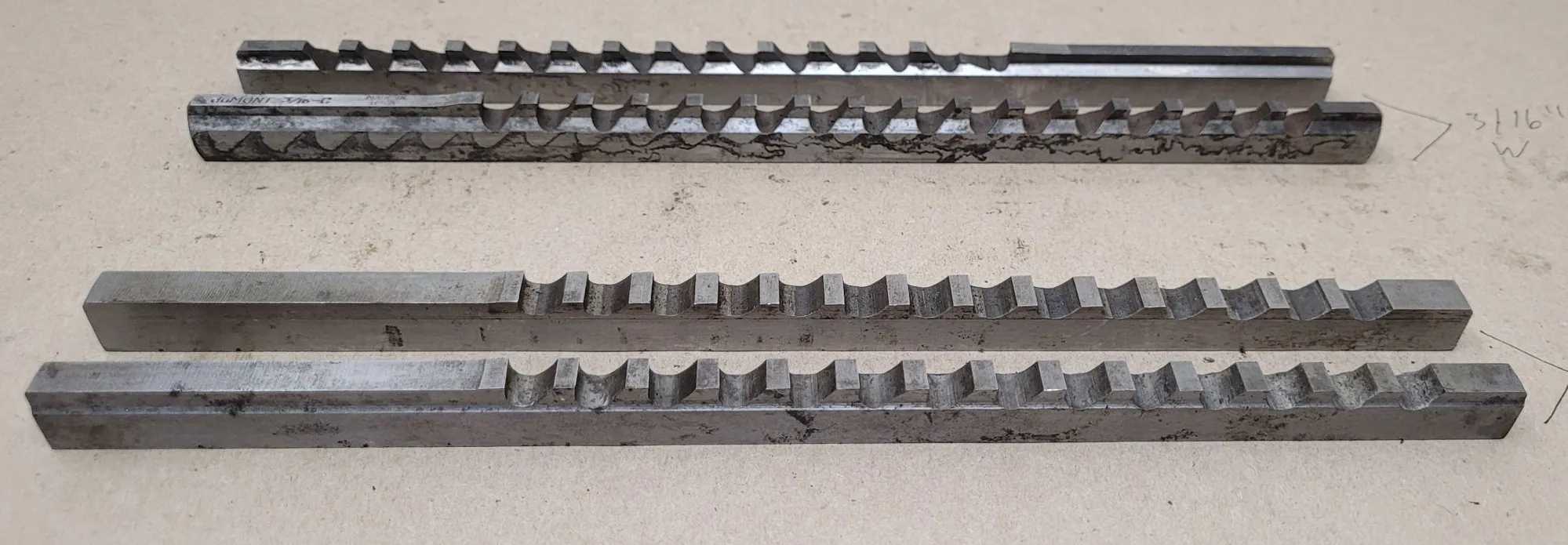 KEYSEATER BROACH SET OF 4, VARIOUS SIZES: DUMONT AND TREADWELL BRANDS INCLUDED - MACHINE TOOLING