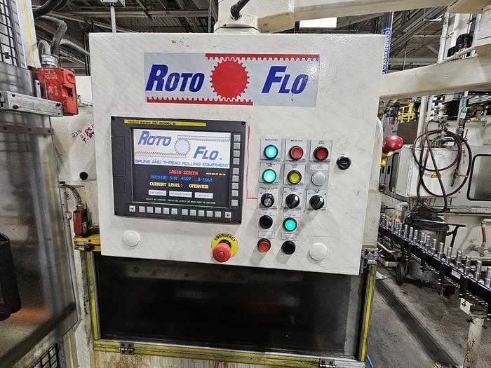 1990 ROTOFLO MODEL 250 SPLINE ROLLER, 36IN RACK, 25 HP, FANUC 35I CONTROL, M-10IA ROBOT LOADER - METAL FABRICATION