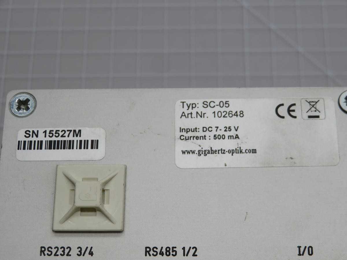 Gigahertz-Optik SC-05 102648, Other Machine Controls, Control Unit, LCD Display, USB, RS-232 - AUTOMATION & CONTROLS