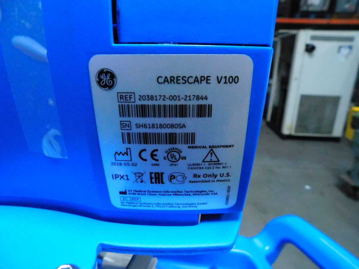 Lot Of 8 GE V100 Dinamap Carescape Patient Monitors With Stand - MISCELLANEOUS