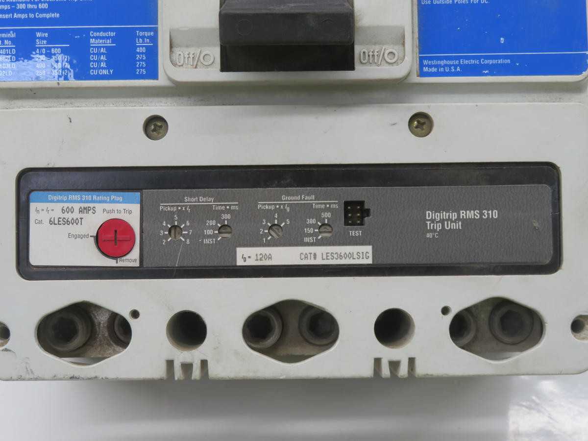 WESTINGHOUSE HLD3600F CIRCUIT BREAKERS, 600 A RATED, 600 VAC/250 VDC VOLT, 100 KA INT. - CIRCUIT BREAKERS