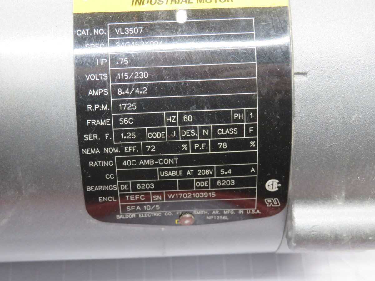 BALDOR VL3507 34G452Y094 INDUSTRIAL MOTOR T267146 - AC MOTOR