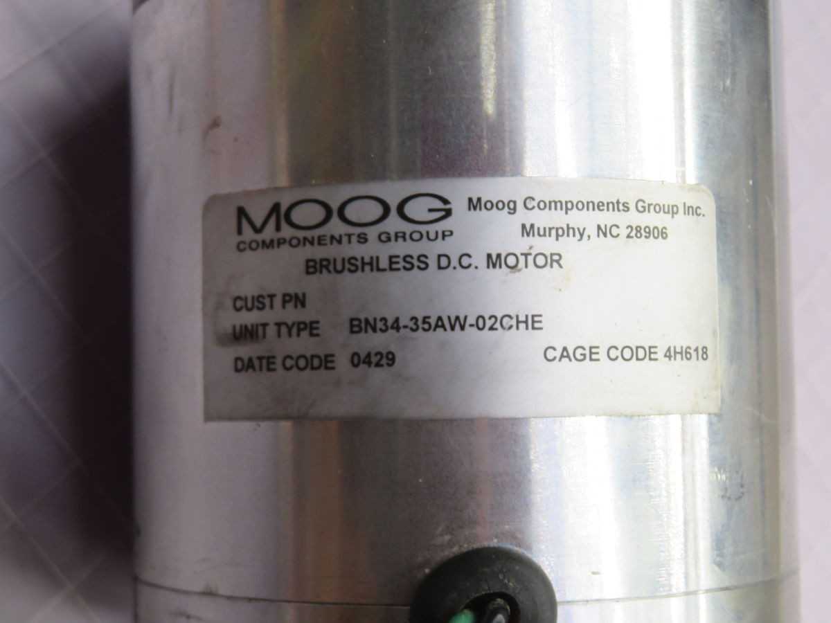 MOOG BN34-35AW-02CHE BRUSHLESS DC MOTOR T263855 - ELECTRIC MOTORS