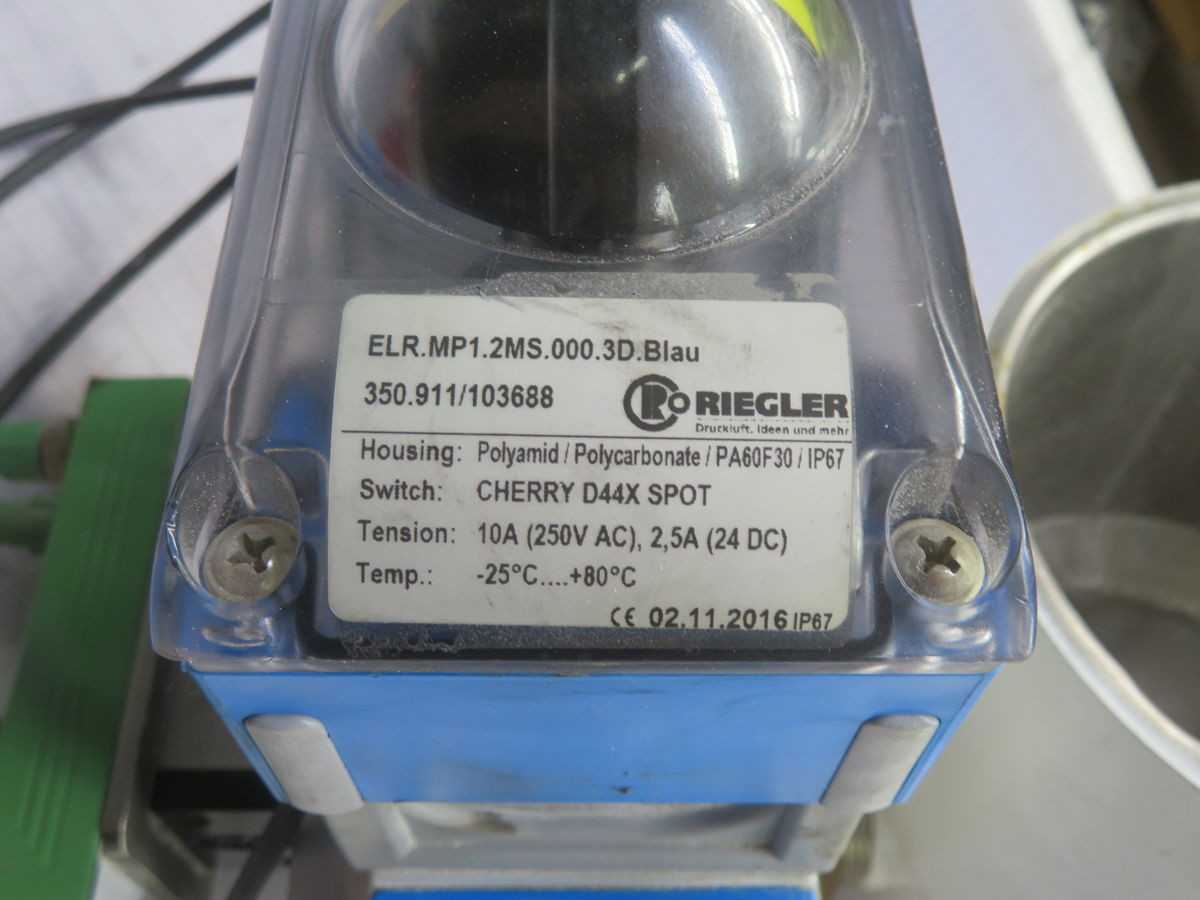 RIEGLER ELR.MP1.2MS.000.3D.BLAU 350.911/103688 FLOW METER T263446 - FLOW METER