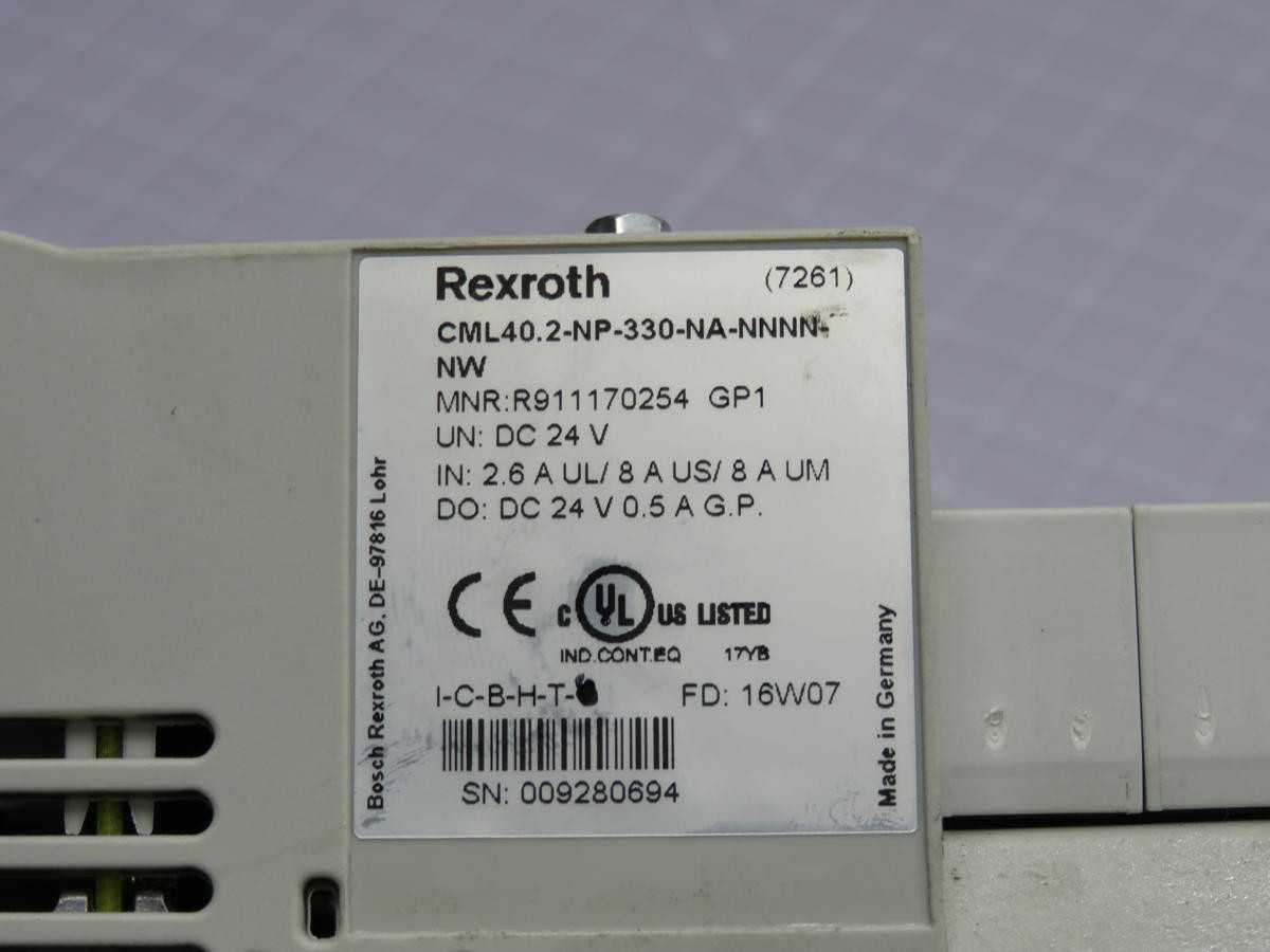 REXROTH CML40.2-NP-330-NA-NNNN-NW R911170254 GP1, PLC CPU MODULES, 330 MHZ CPU - PLC MODULES