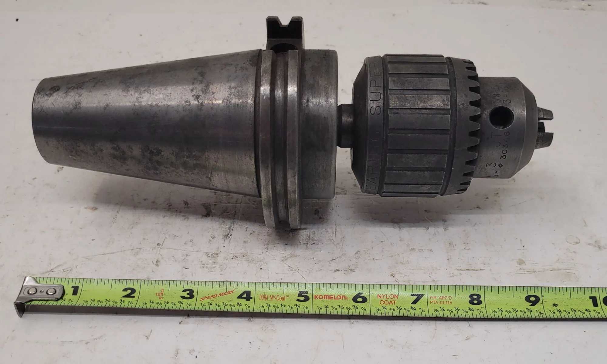JACOBS BALL BEARING CHUCK 16N 3JT WITH CAT 50 HOLDER (1/8-5/8IN CAP) - MACHINE TOOLING