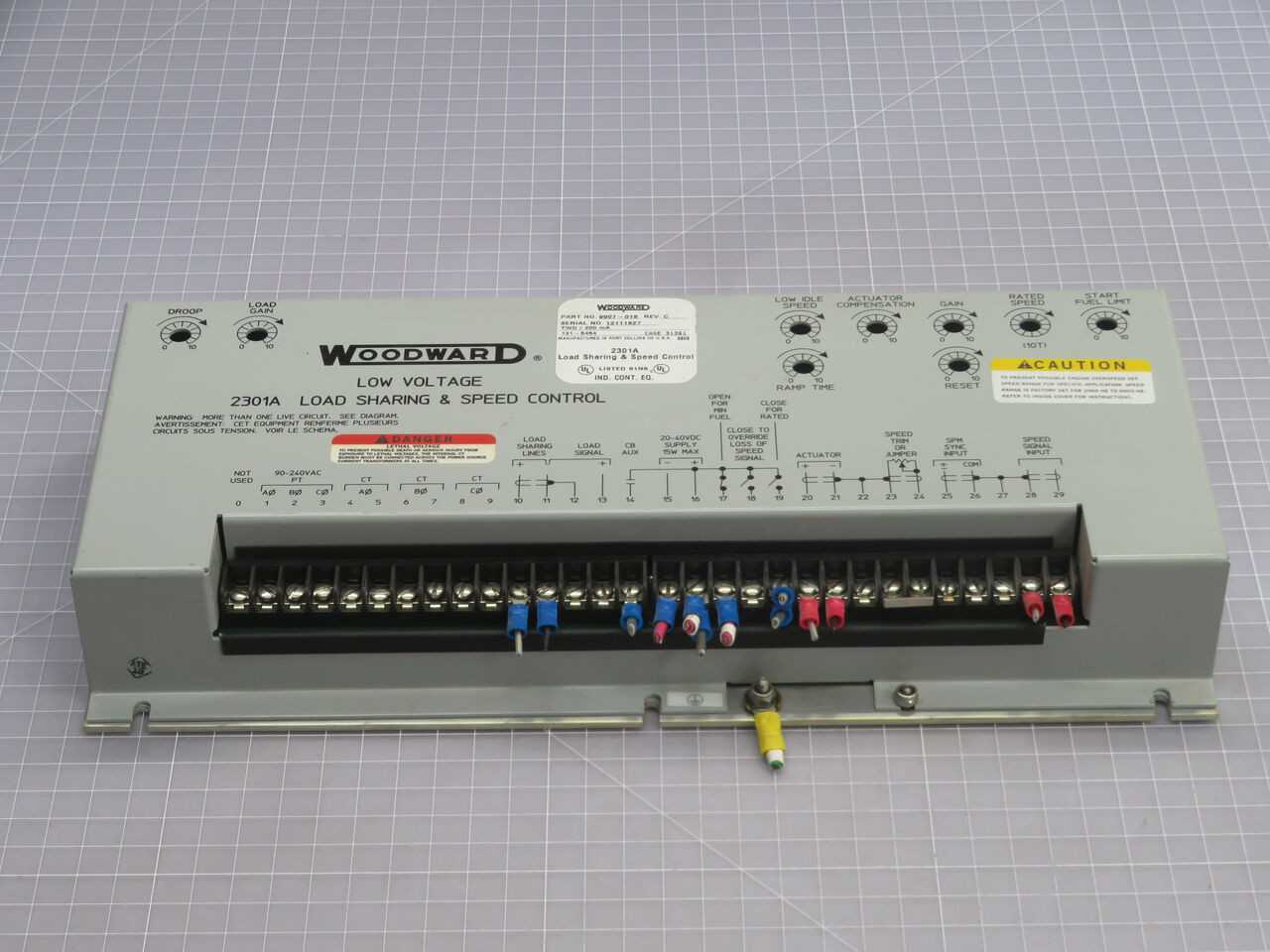 WOODWARD 9907-018 OTHER DRIVES, SPEED/LOAD CONTROL, 4-20MA/1-5VDC INPUT - MOTOR DRIVES
