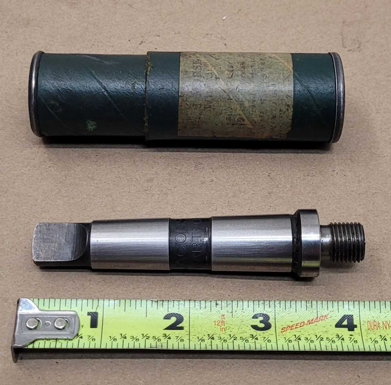 JACOBS 7346DN DRILL CHUCK ARBOR, NO. 2 MT SHANK, 1/2-20 THREADED MOUNT - MACHINING ACCESSORIES & TOOLING