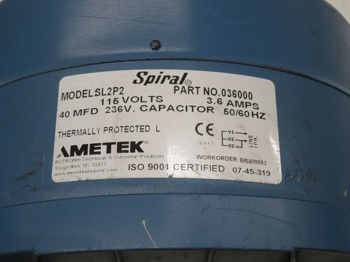 AMETEK SL2P2 CAPACITORS, 40 MFD CAPACITANCE, 236V AC VOLTAGE, 50/60 HZ FREQUENCY - REGENERATIVE BLOWER
