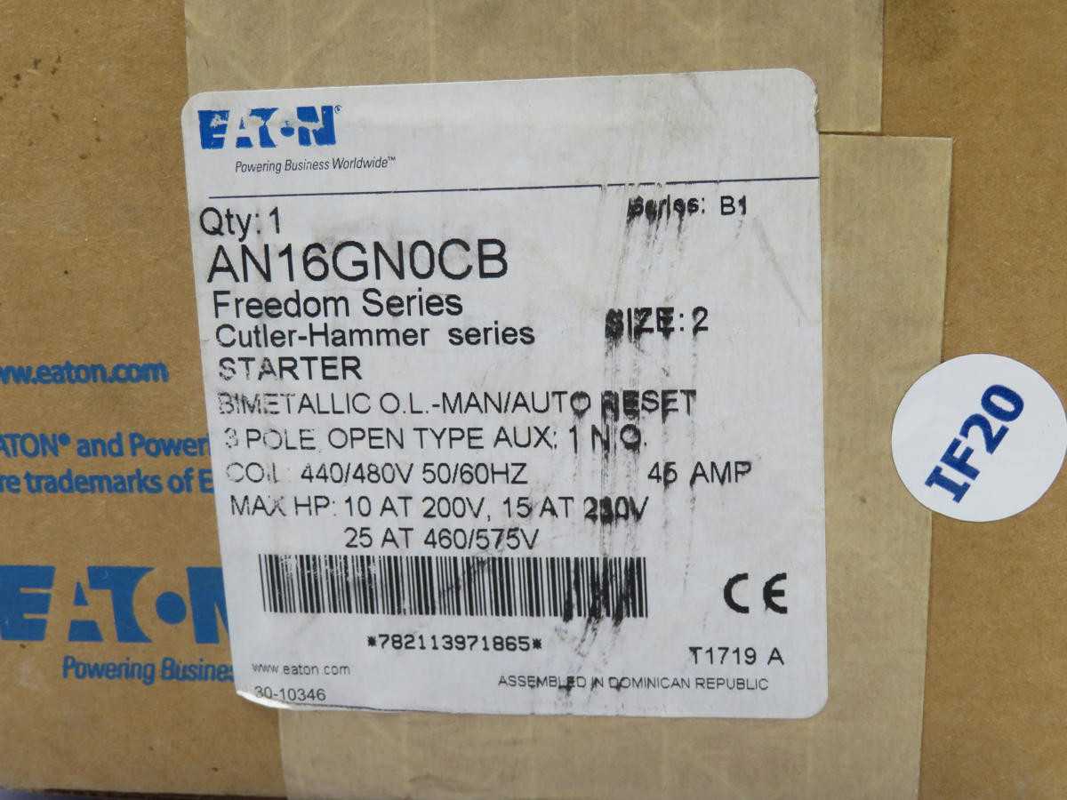 EATON AN16GN0CB MOTOR CONTROL STARTER
T217987 - INDUSTRIAL PARTS