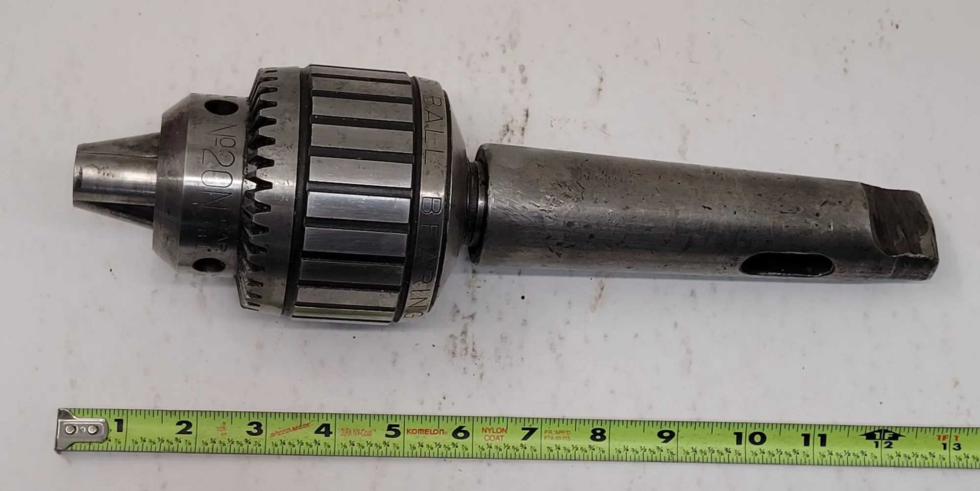JACOBS 20N BALL BEARING SUPER CHUCK W/ #4-#5 MT SLEEVE, 3/8-1IN CAP - MACHINING ACCESSORIES & TOOLING