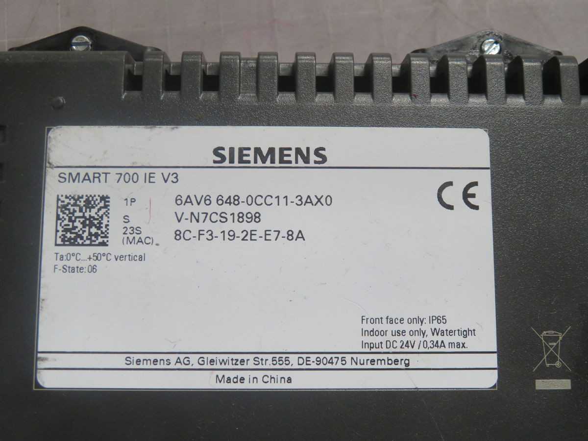 Siemens 6AV6 648-0CC11-3AX0 Operator Interface T265221 - HMIS & DISPLAYS