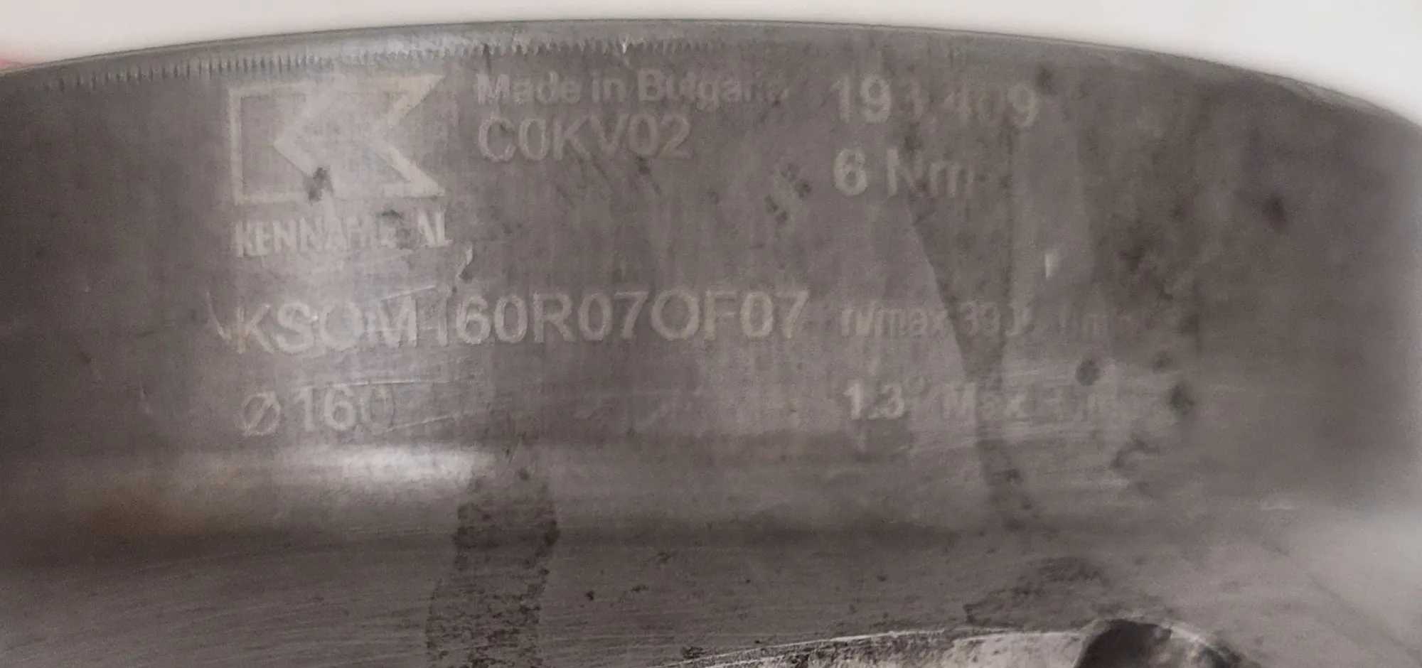 KENNAMETAL KSOM160R07F07 FACEMILL 7 FLUTE - MACHINING TOOLING & PARTS