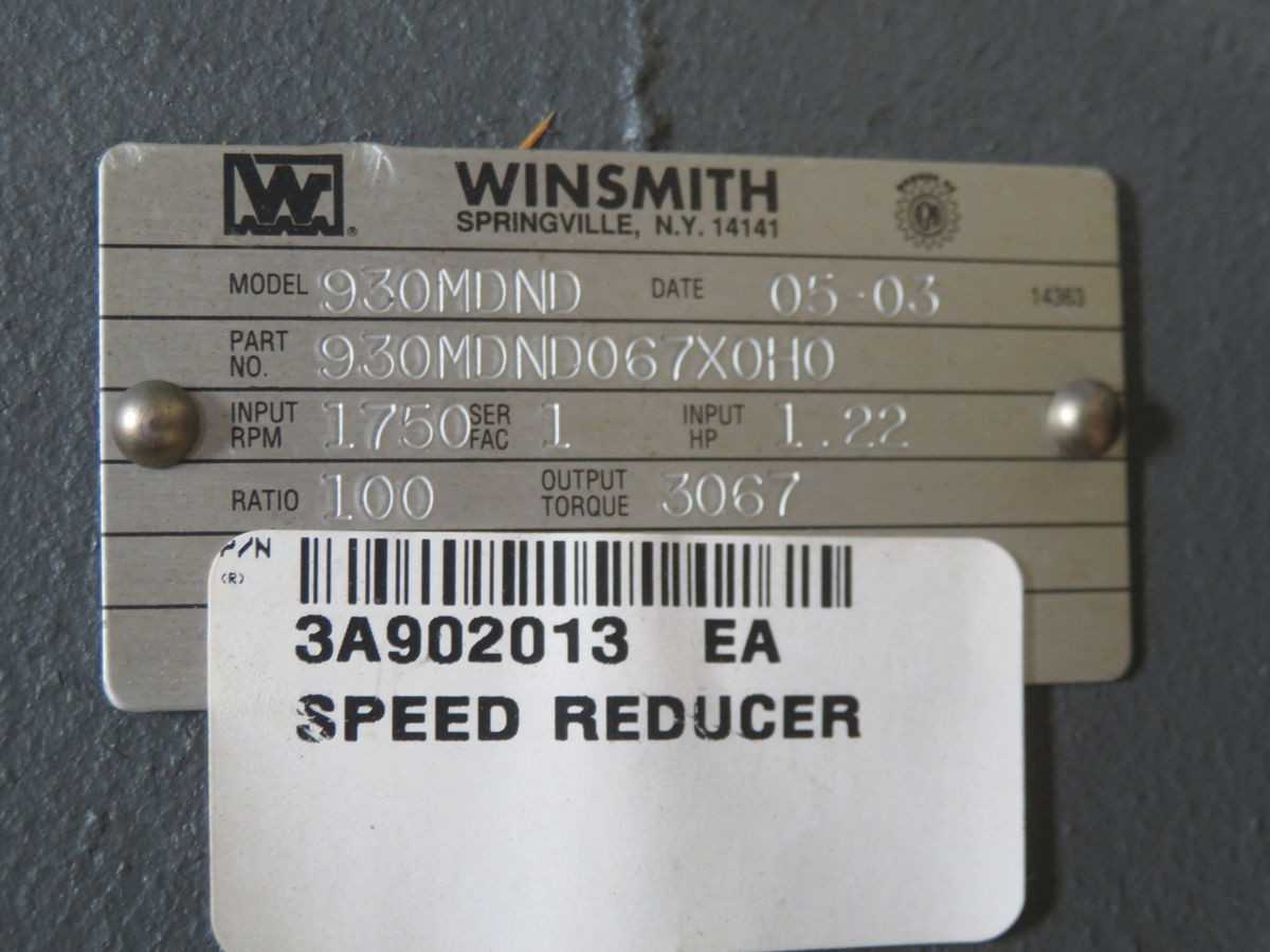 WINSMITH 930MDND 930MDND067Х0Н0 GEAR SPEED REDUCER T263324 - GEAR REDUCERS