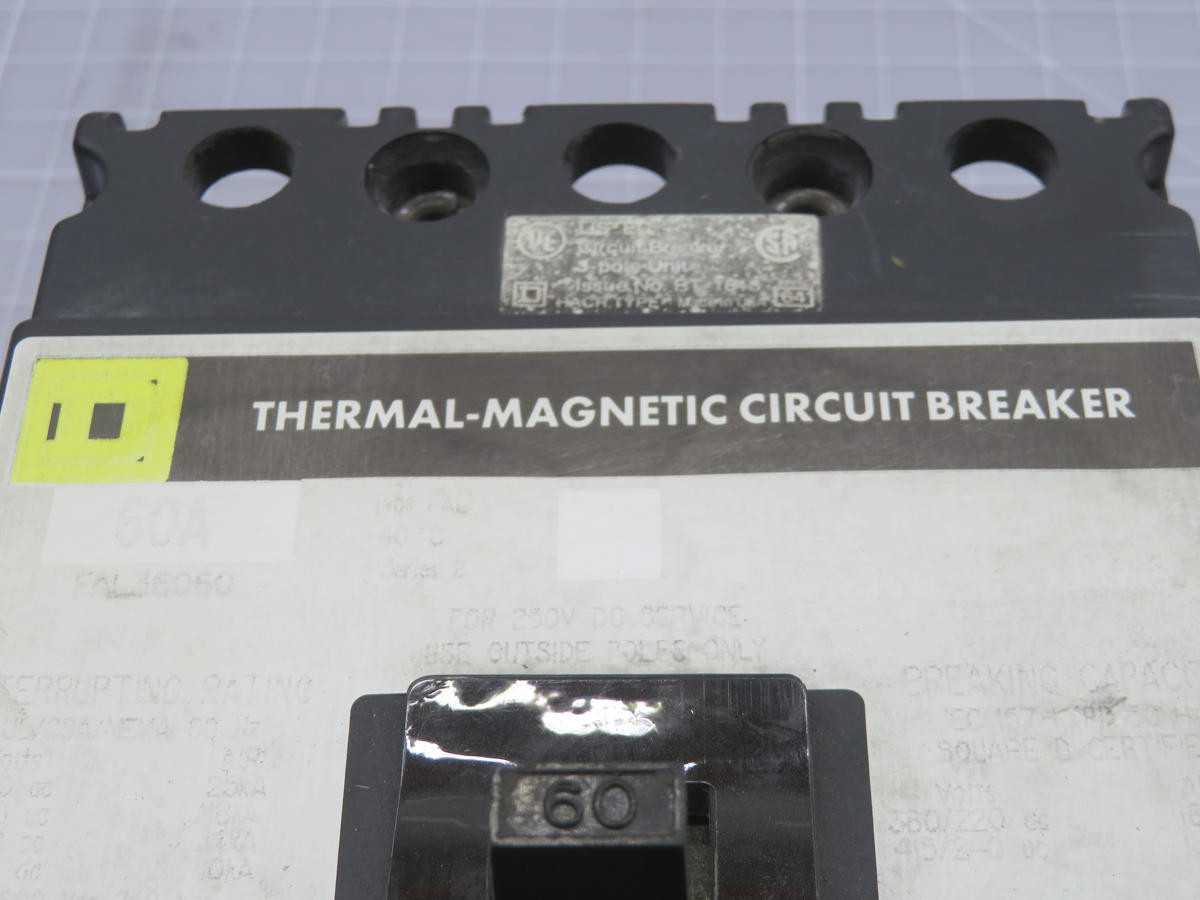 SQUARE D FAL36060 THERMAL -MAGNETIC CIRCUIT BREAKER T218465 - CIRCUIT BREAKERS