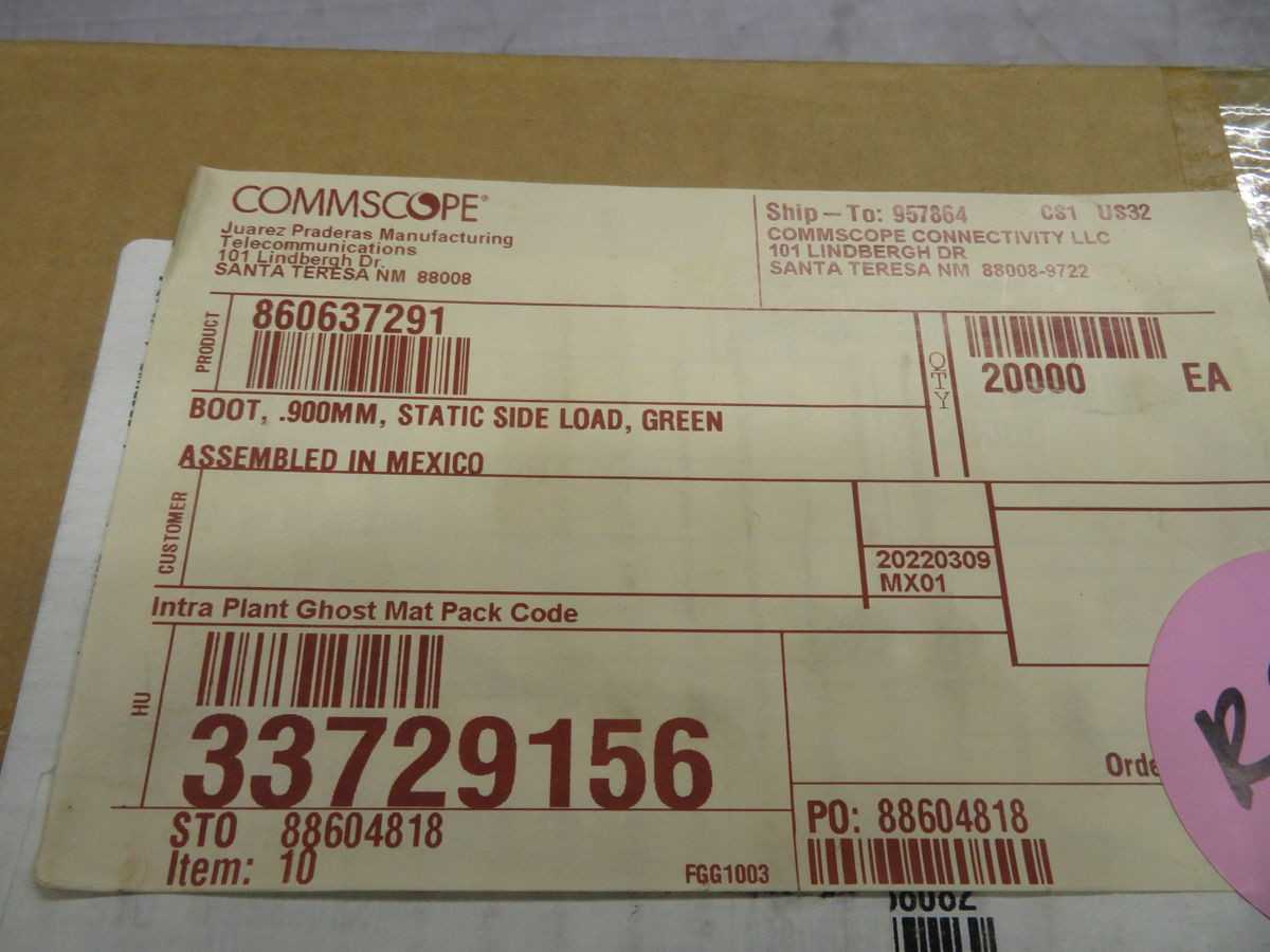 LOT OF 20000 COMMSCOPE 860637291 133729156 CONNECTOR T267032 - ELECTRICAL COMPONENTS