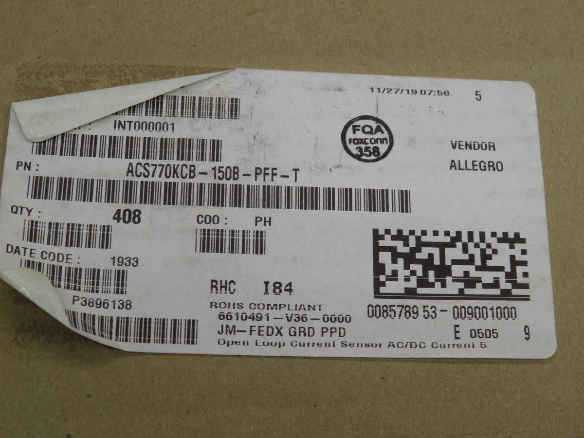 LOT OF 430 ALLEGRO ACS770KCB-150B-PFF-T SENSOR CURRENT HALL 150A AC/DC - SENSORS