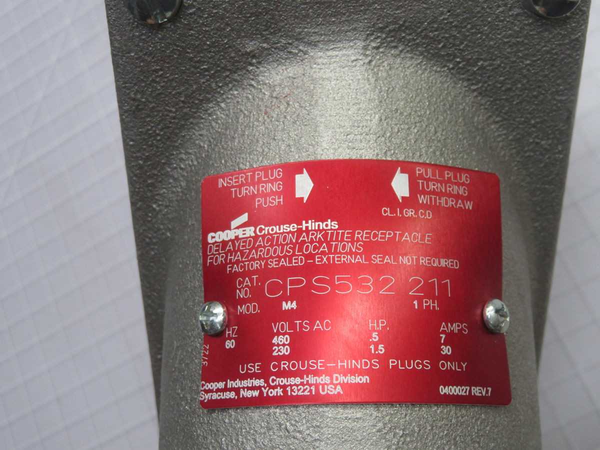 CROUSE-HINDS CPS532 211 RECEPTACLE T263821 - ELECTRICAL RECEPTACLES