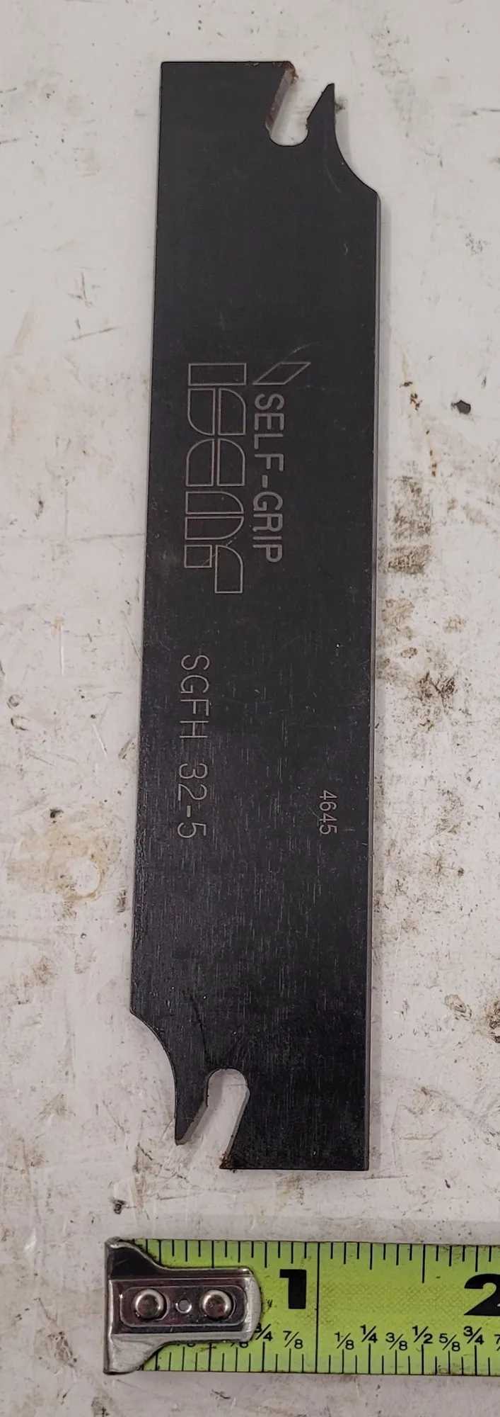 ISCAR SGFH 32-5 SELF-GRIP PARTING & GROOVING BLADE, 1.26" SHANK, MAX CUT WIDTH 0.217" - MACHINE TOOLING