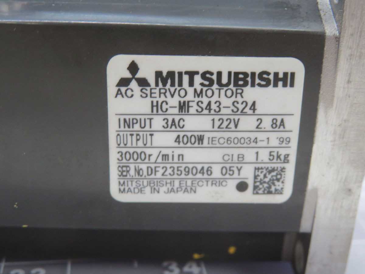 MITSUBISHI HC-MFS43-S24 AC SERVO MOTOR BH0747 - SERVO