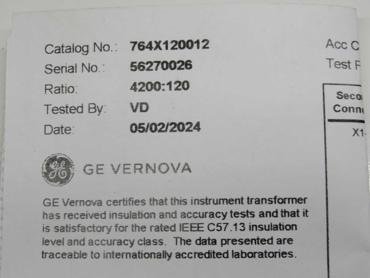 GE JVM-4C VOLTAGE TRANSFORMER, SINGLE PHASE, OIL FILLED, OUTDOOR, 35:1 RATIO, 75 KV/60 HZ PRI, 75 KV BIL, 2 FUSES - POWER TRANSFORMERS