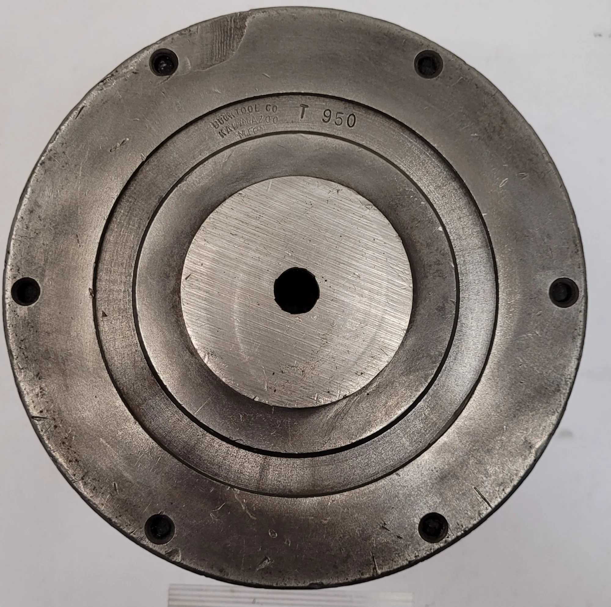 BUCK 6 INCH - 3 JAW CHUCK W/ BUCK TOOL T950 BACK PLATE - MACHINING TOOLING & PARTS
