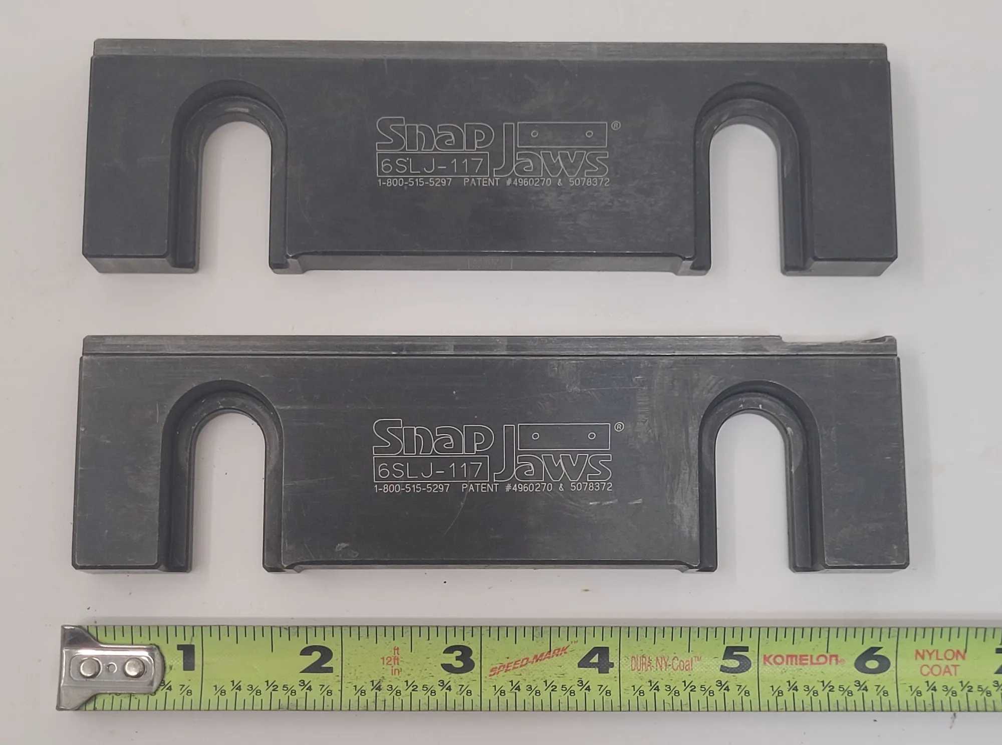 SNAP JAWS QUICK CHANGE VISE JAWS, 6SLJ-117, 6 IN VISE COMPATIBILITY, STEEL, STEP JAW SHAPE - MACHINING TOOLING & PARTS