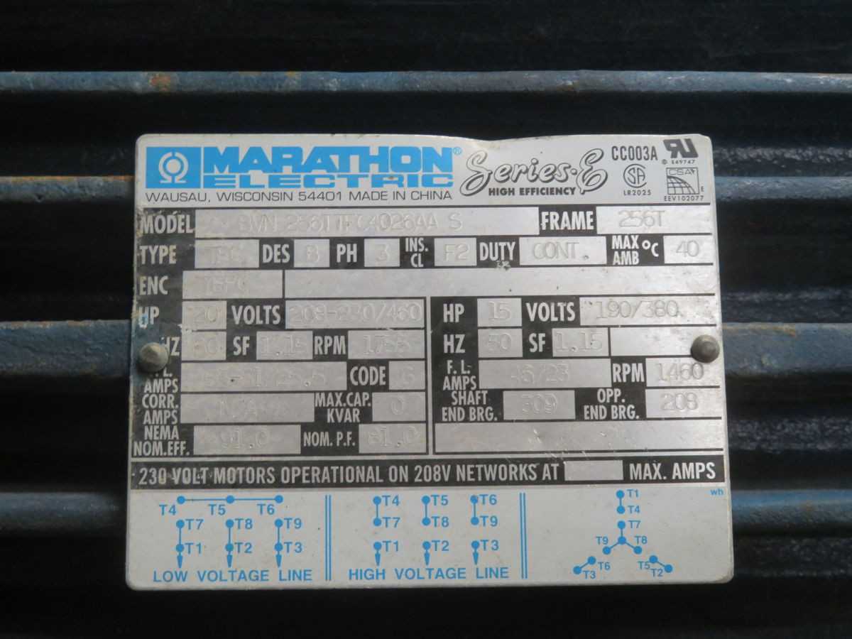 MARATHON BVN 256TTFC4026AA S GENERAL PURPOSE MOTOR T267452 - AC MOTOR