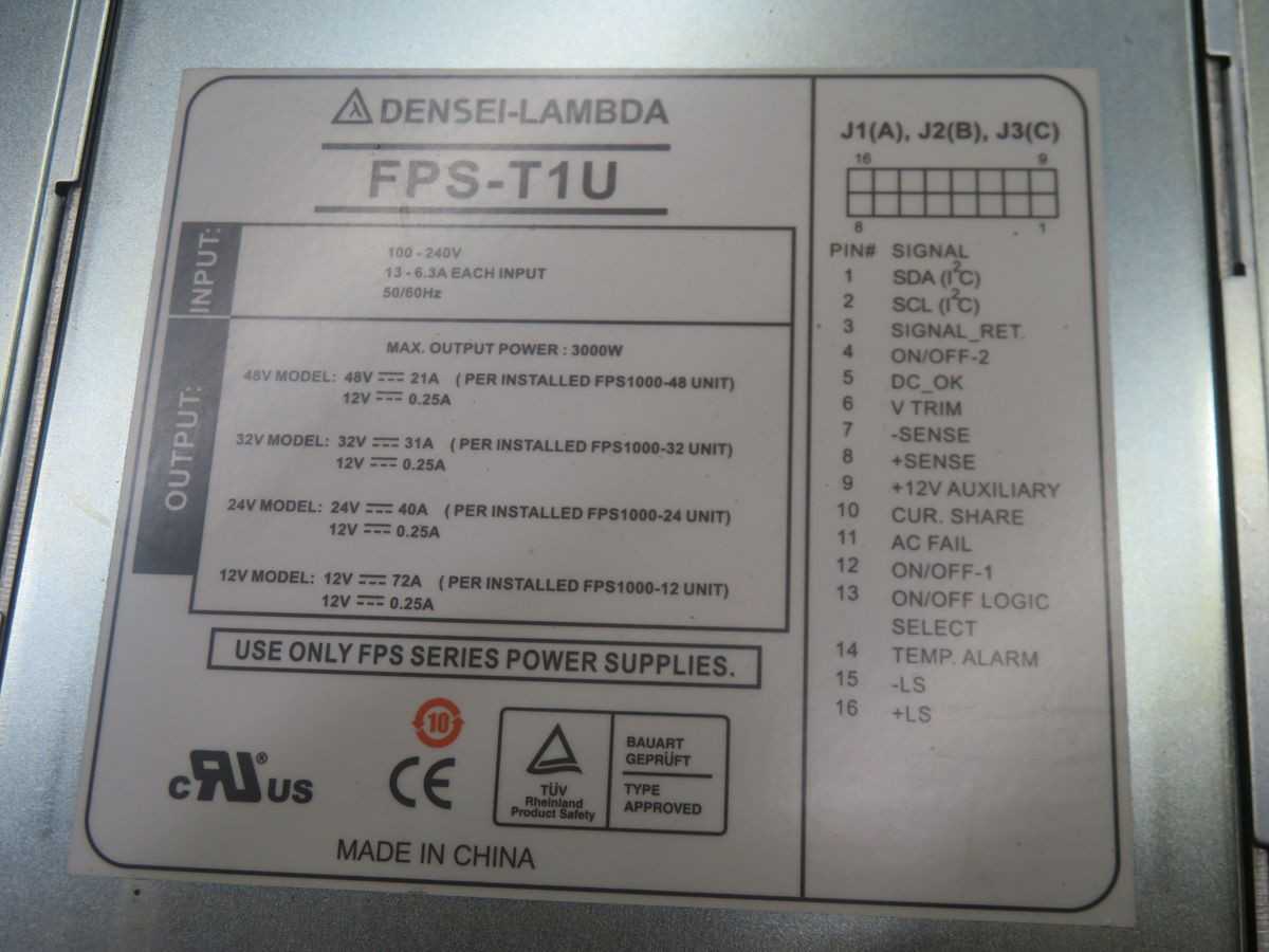 DENSEI-LAMBDA FPS-T1U FRONT END POWER SUPPLY T265218 - POWER SUPPLIES