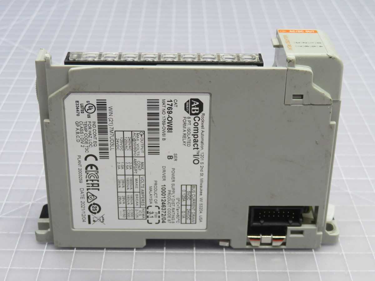ALLEN BRADLEY 1769-OW8I SER B COMPACTLOGIX RELAY OUTPUT MODULE T267781 - INDUSTRIAL PARTS