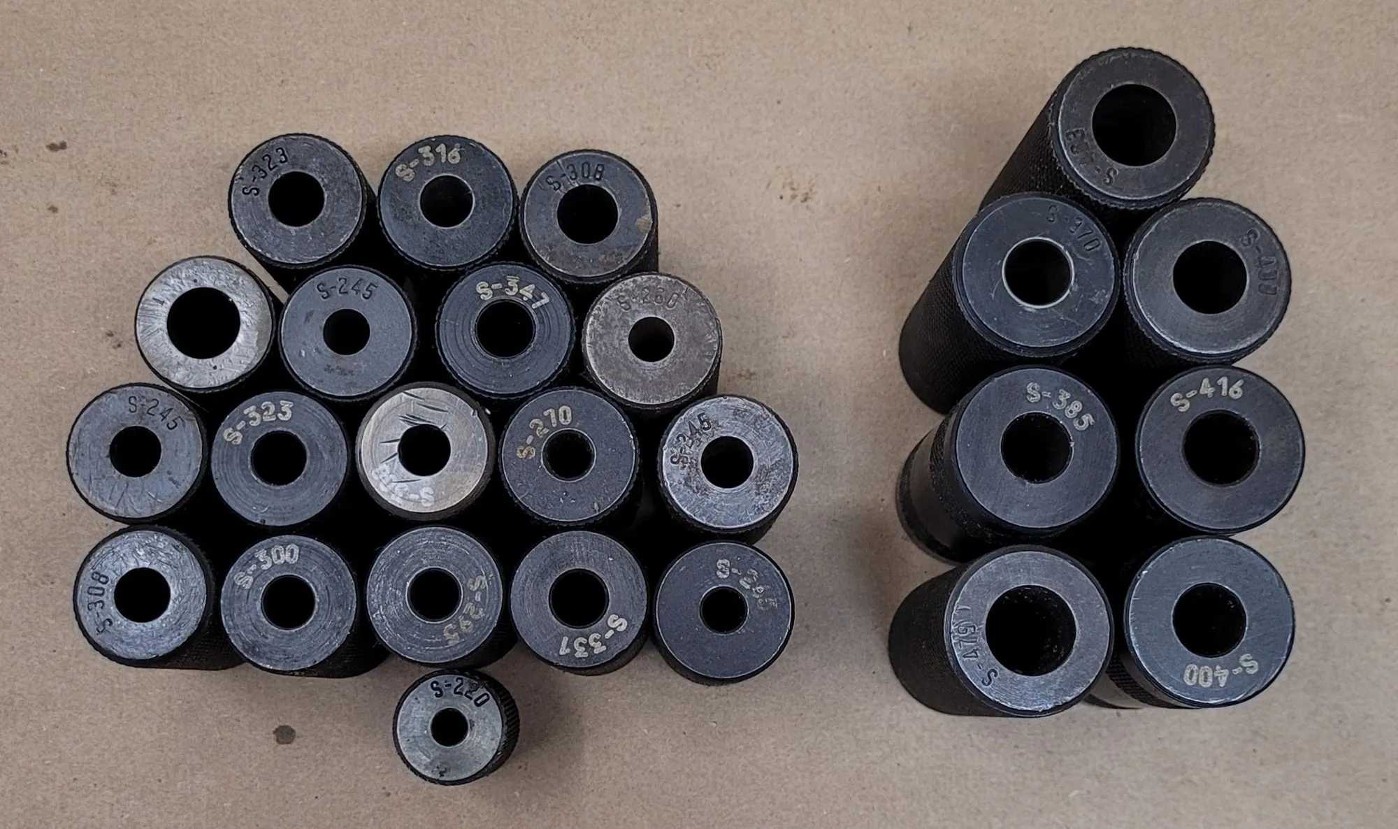 SUNNEN TRUING SLEEVES, SET OF 25, VARIOUS SIZES - MACHINING TOOLING & PARTS