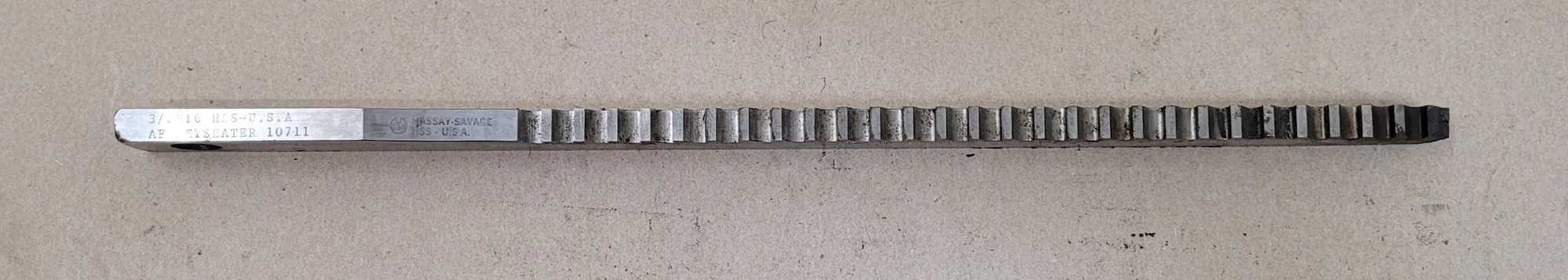 HASSAY-SAVAGE 10711 KEYSEATER BROACH, 3/8" WIDTH, 15" LENGTH, HSS-USA AF - MACHINING ACCESSORIES & TOOLING
