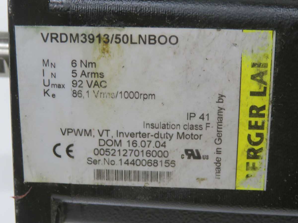 BERGER LAHR VRDM3913/50LNBOO STEPPER MOTOR BH0581 - ELECTRIC MOTORS