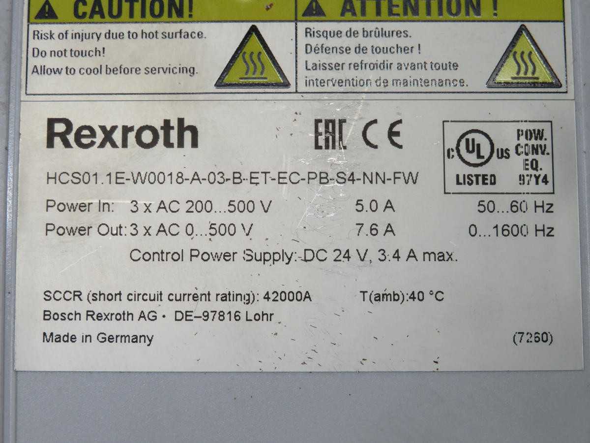 REXROTH HCS01.1E-W0018-A-03-B-ET-EC-PB-S4-NN-FW DRIVE T209352 - SERVO