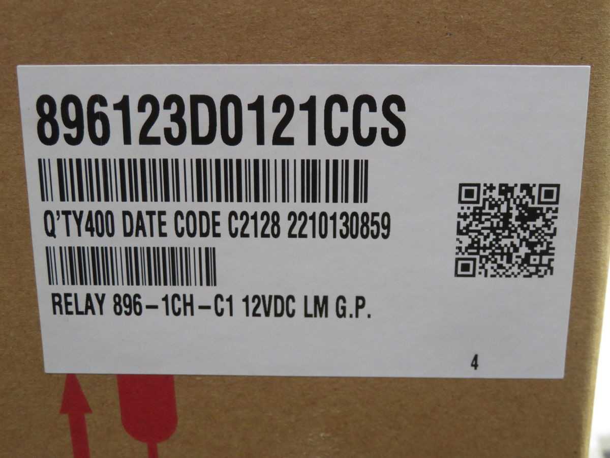 LOT OF 100 SONG CHUAN 896-1CH-C1 12VDC LM G.P. AUTO RELAY CC334 - ELECTRICAL RELAYS