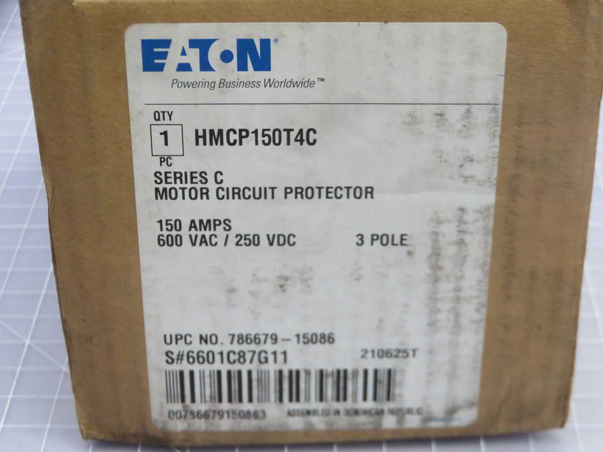 EATON HMCP150T4C CB, 3 POLE, 150 A CURRENT, 600 VAC VOLTAGE, 65 KAIC IR, 450-1500 A ADJ TRIP - CIRCUIT BREAKERS