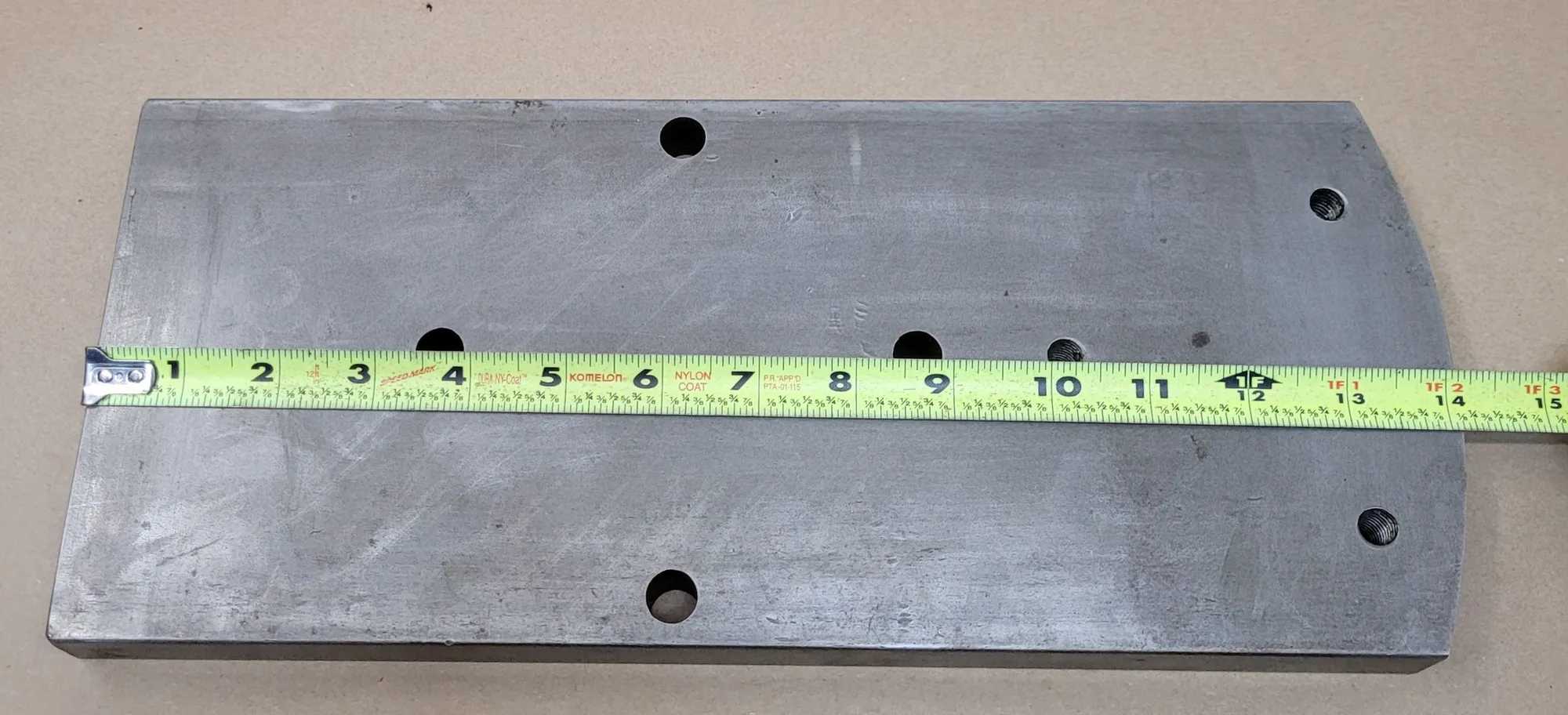 BASE PLATE, 14IN X 6IN X 1.125IN - MACHINING TOOLING & PARTS
