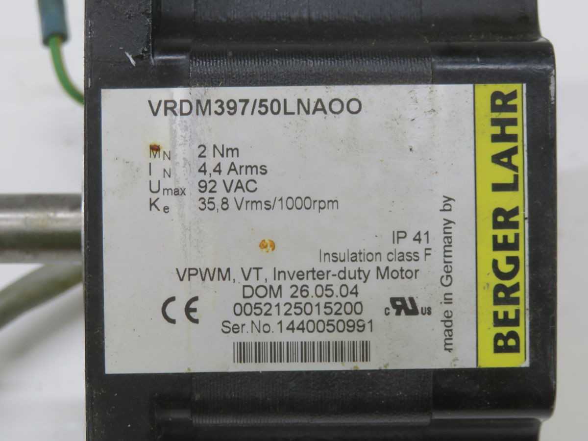 BERGER LAHR VRDM397/50LNAOO STEPPER MOTOR BH0577 - ELECTRIC MOTORS