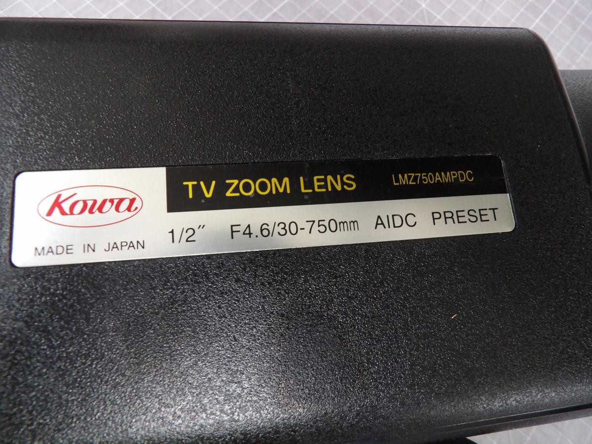 KOWA / HITACHI LMZ750AMPDC KP-D590U CCD CAMERAS CONTROLS, 30-750MM FOCAL RANGE - INSPECTION CAMERAS
