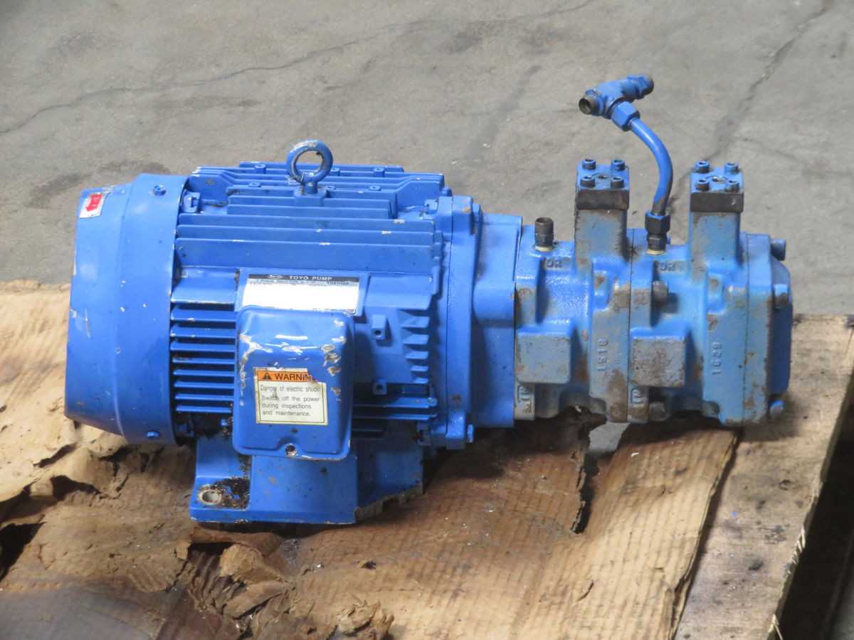 TOYO-OKI HVP-VCC1-F26-26A2A2-B DOUBLE VANE PUMP W MOTOR T263359 - HYDRAULIC VANE PUMP