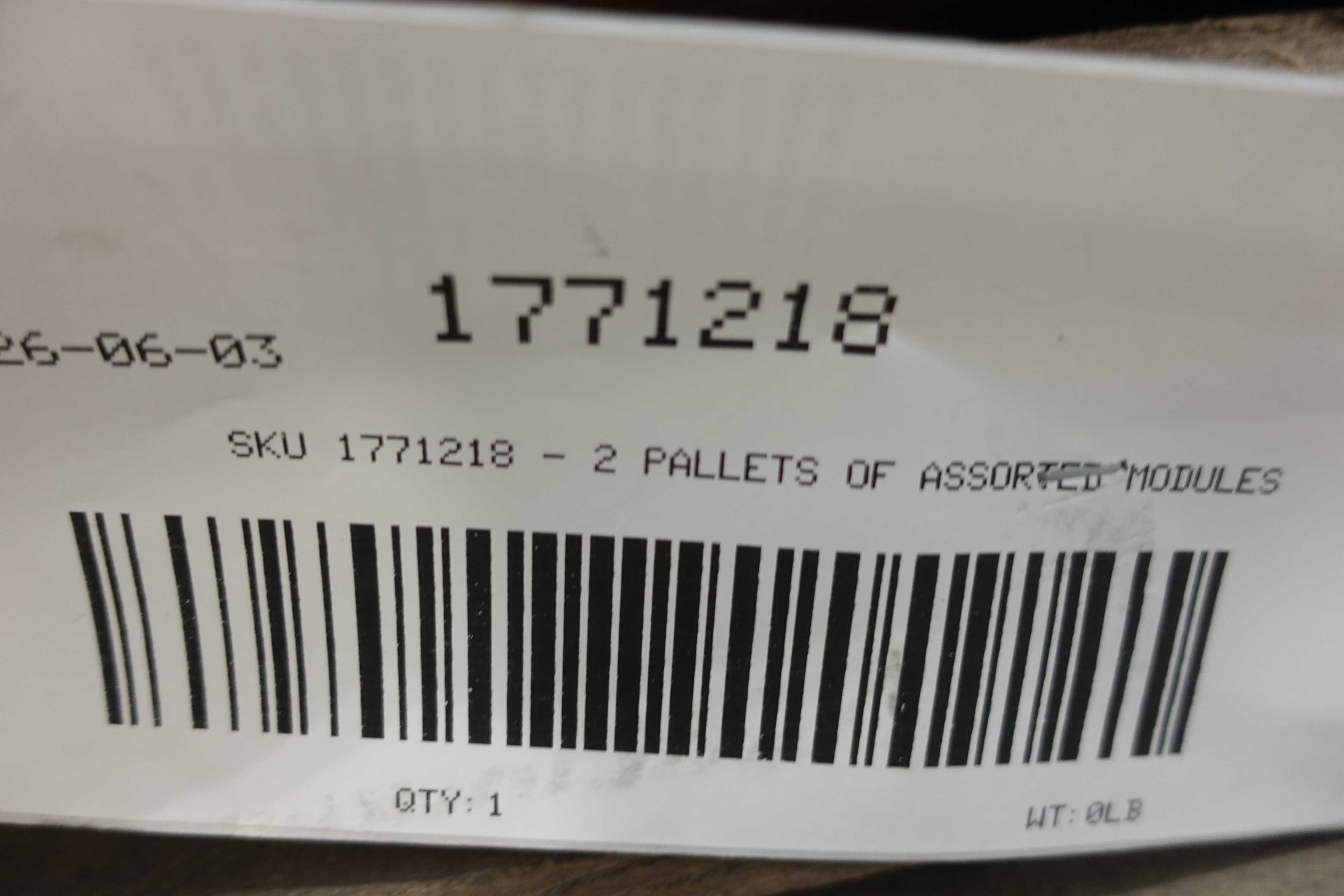 SKU 1771218 - 2 PALLETS OF ASSORTED MODULES - AUTOMATION & CONTROLS