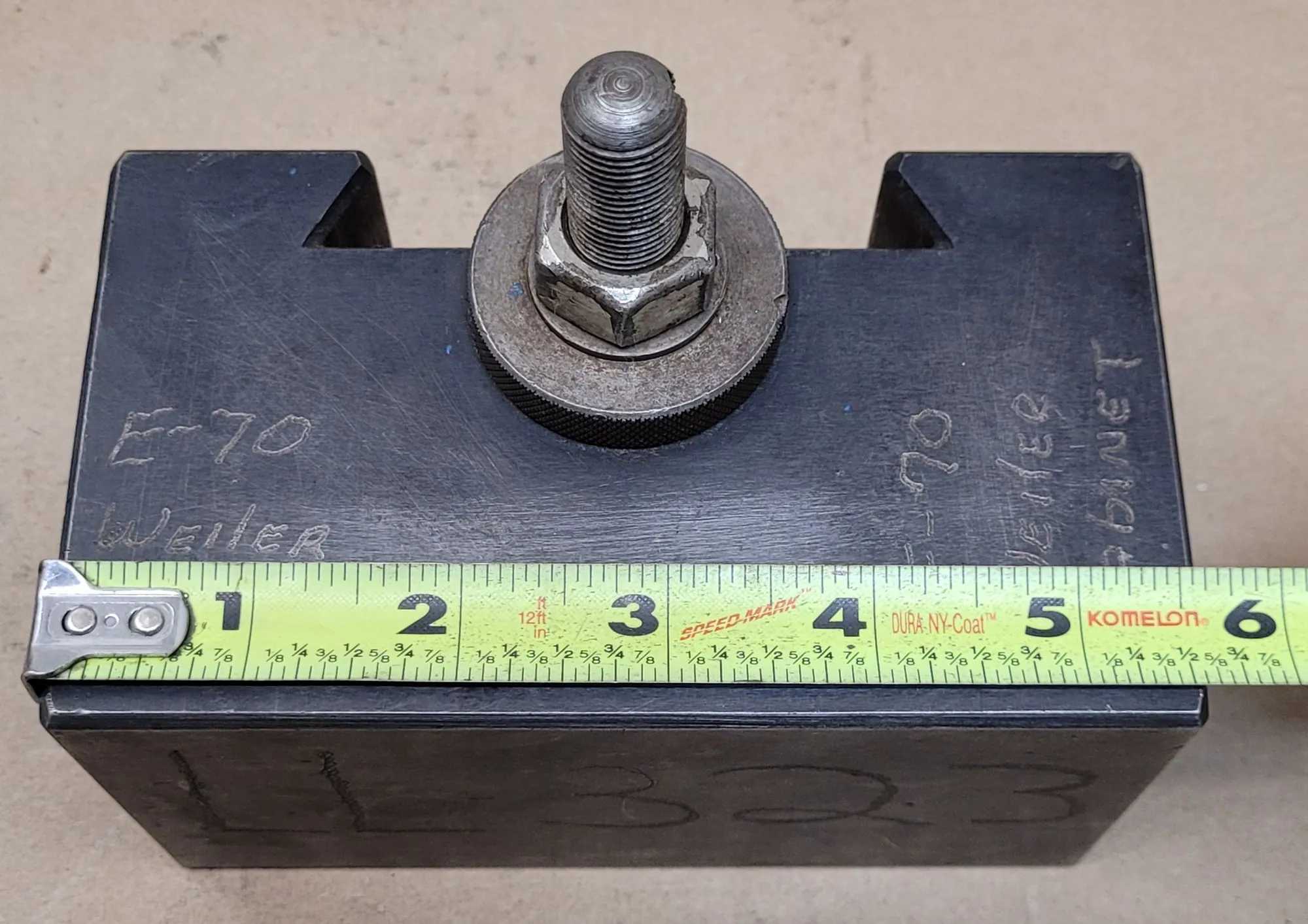 ALORIS DA 55Q MORSE TAPER HOLDER, #5 MORSE TAPER SIZE, H: 3-3/8”, W: 3-1/8”, L: 5-1/2” - MACHINING ACCESSORIES & TOOLING